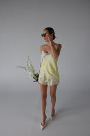 Bella Yellow Satin Camisole