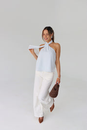 Veia Ice Blue Halter Top
