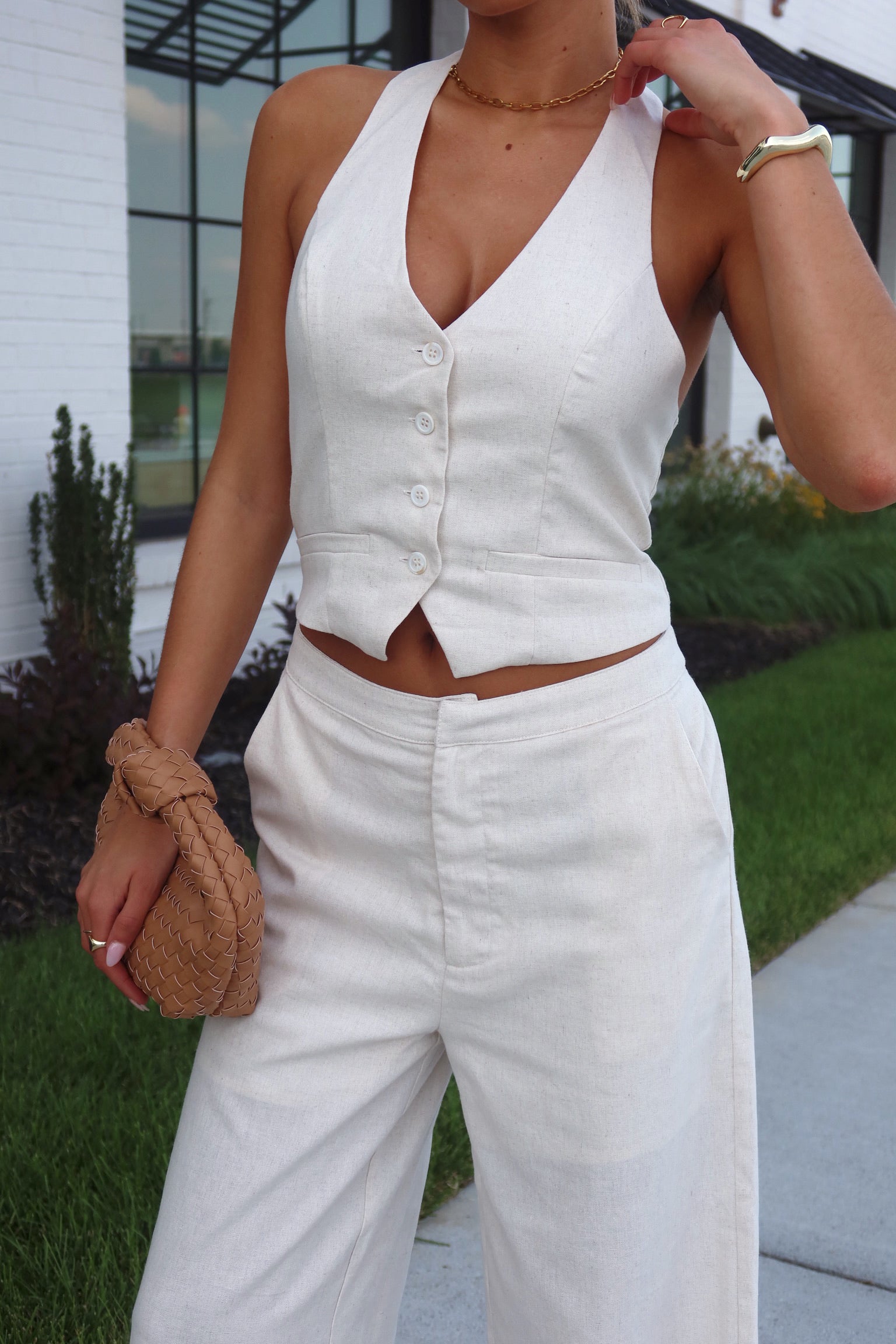 Jael Linen Wide Leg Jumpsuit