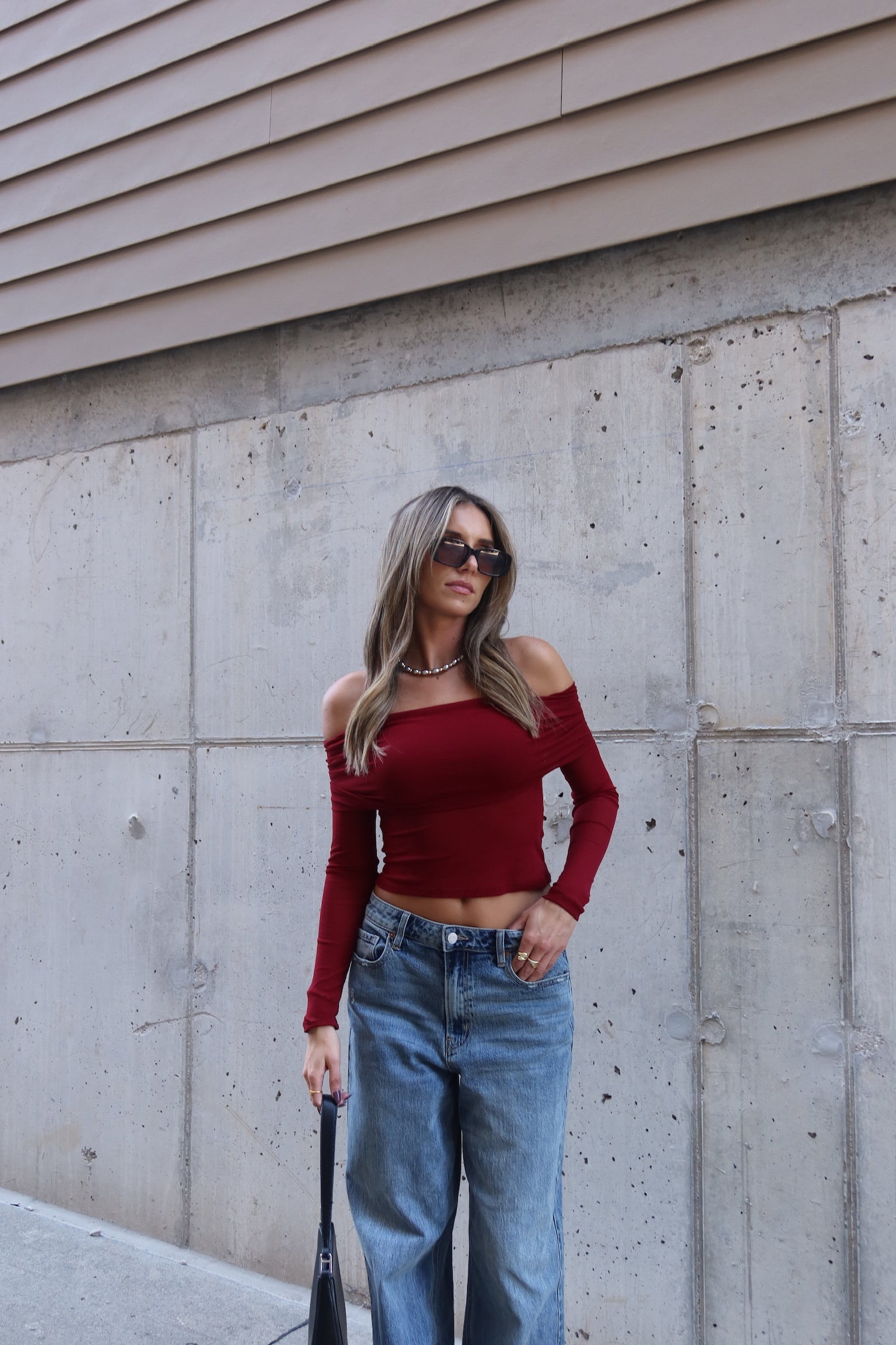 Brynn Mesh Off Shoulder Top