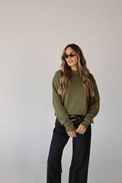 Lenny Relaxed Sweater in Vintage Olive