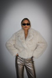 Snowfall Ivory Faux Fur Coat