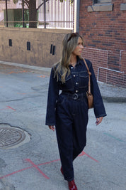 Midnight Utility Denim Jumpsuit