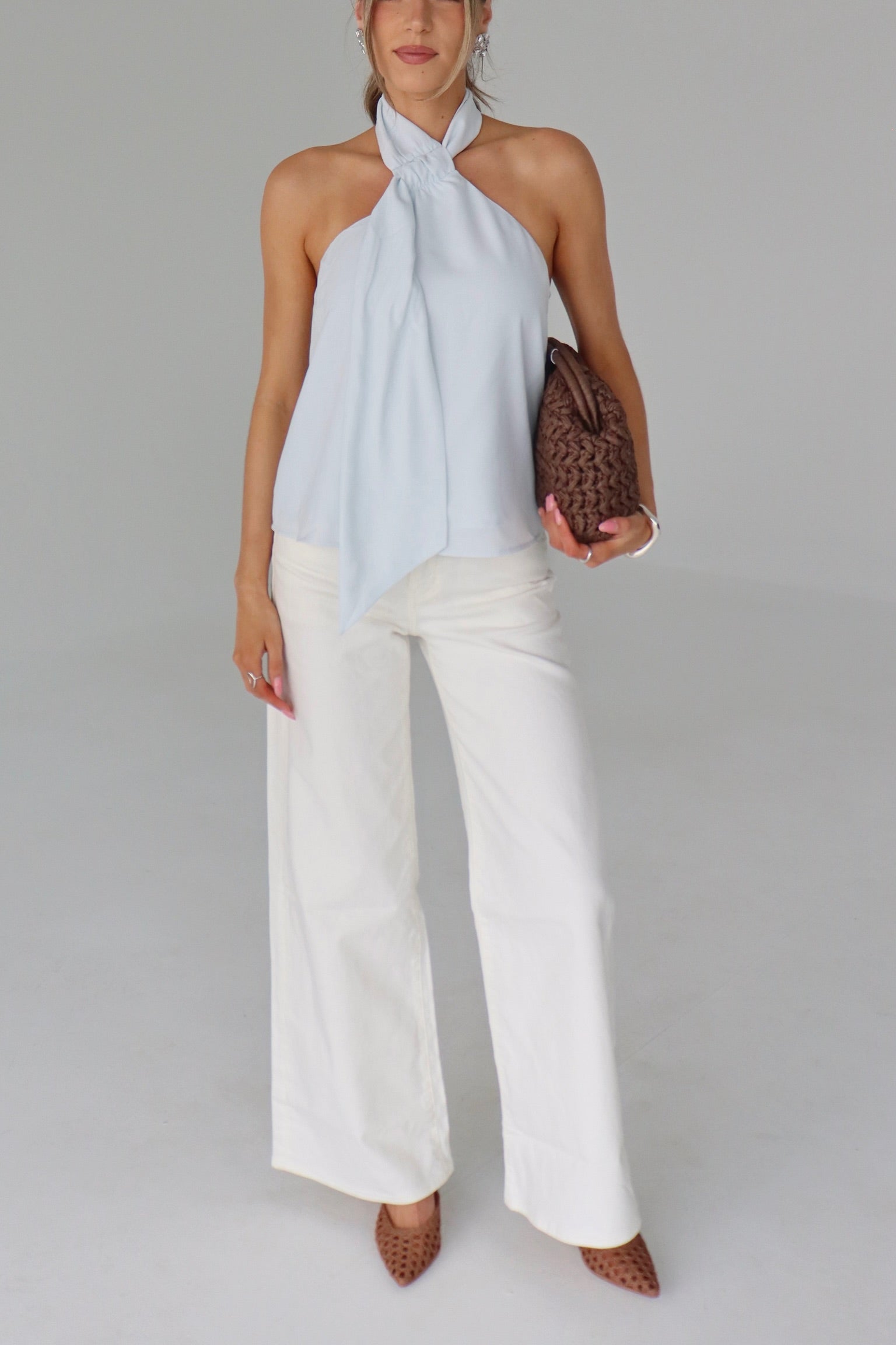 Veia Ice Blue Halter Top