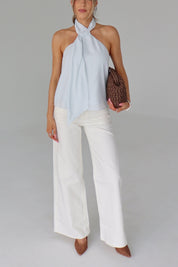 Veia Ice Blue Halter Top