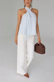 Veia Ice Blue Halter Top