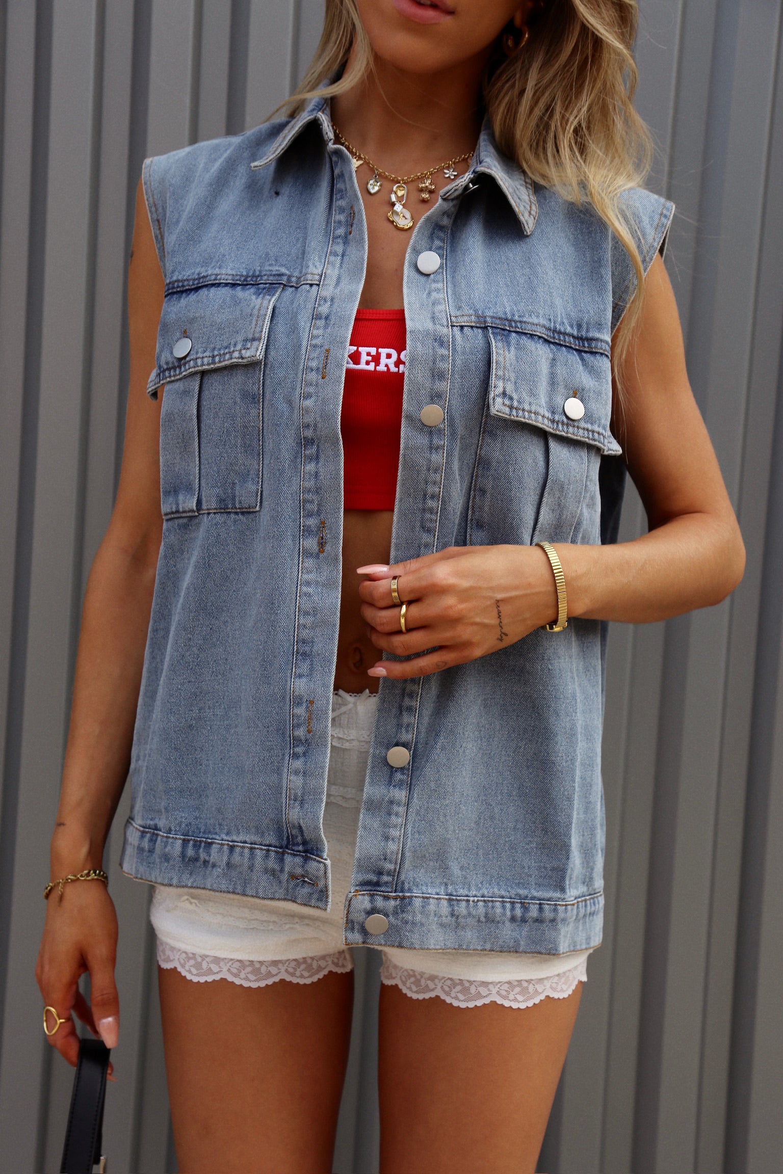 Brandi Oversized Denim Vest