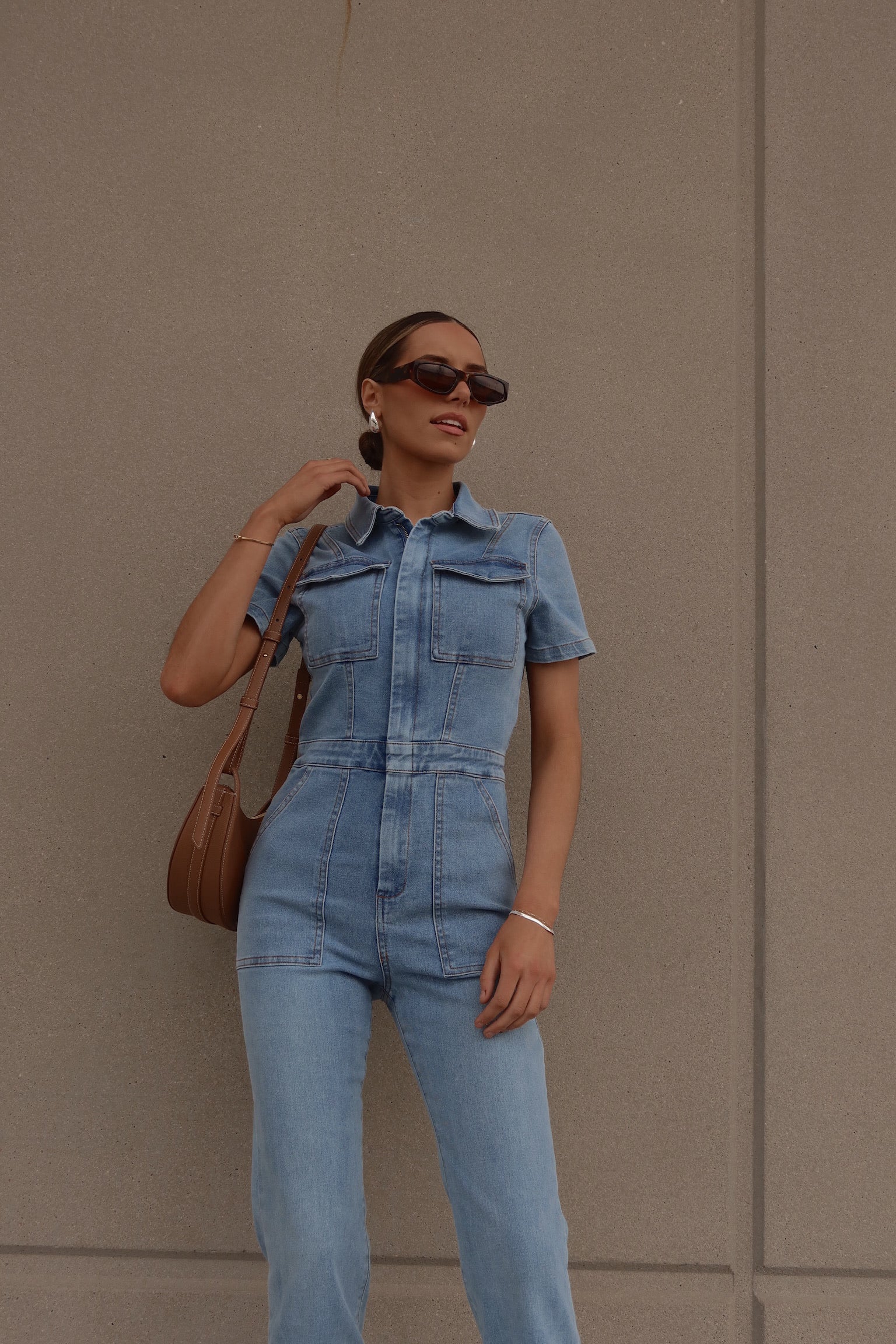 Chelsey Blue Denim Jumpsuit