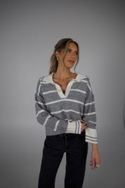 Haven Striped V-Neck Sweater