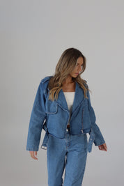 Zayla Zip-Up Denim Jacket