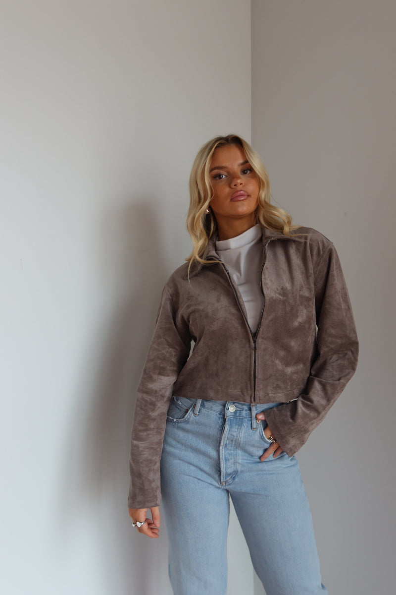 Lissa Suede Cropped Jacket