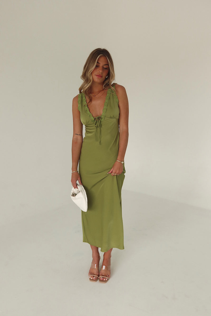 Madeline Midi Dress In Green