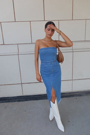 Savannah Denim Midi Dress