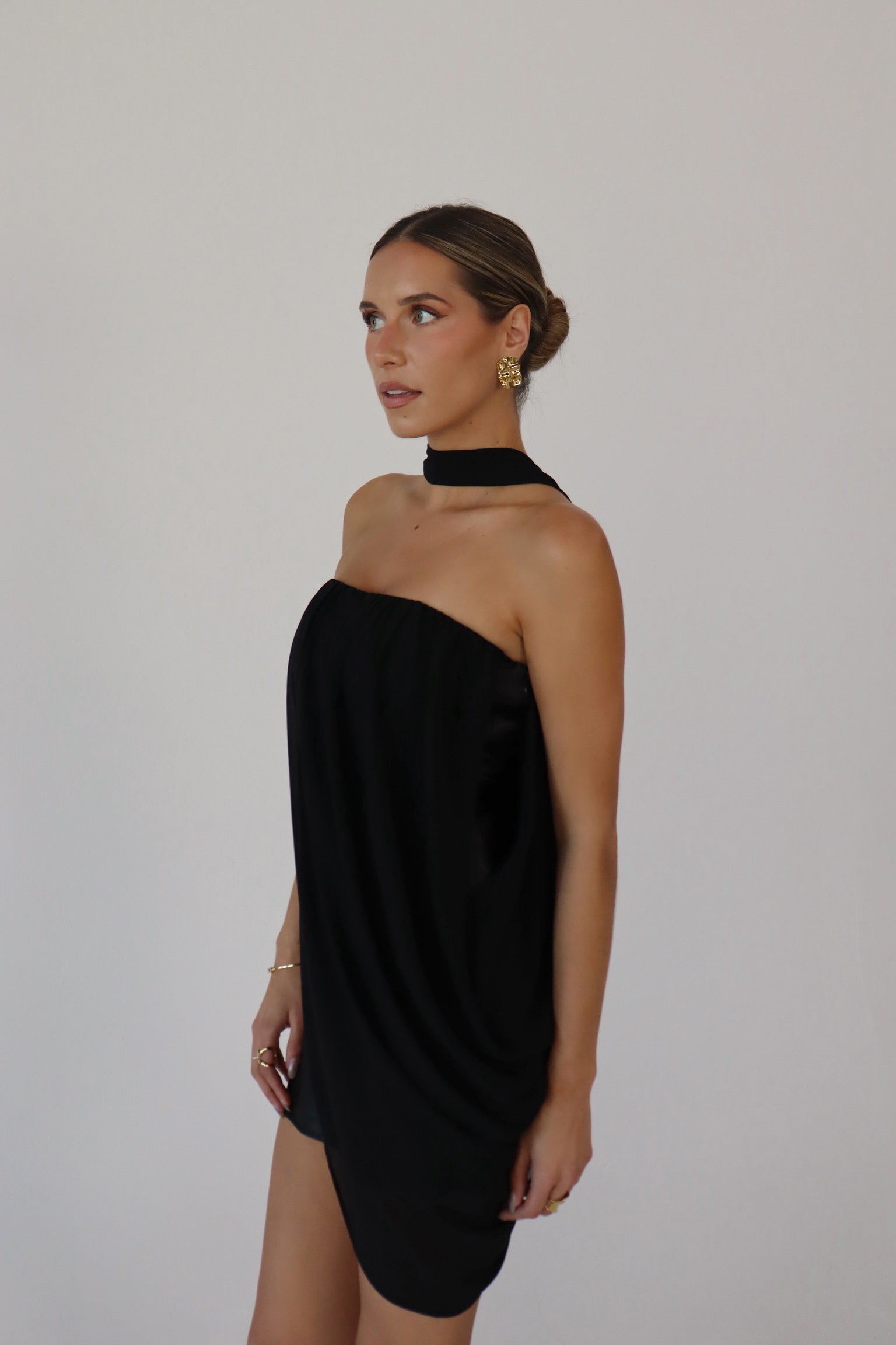 Delylah Draped Mini Dress