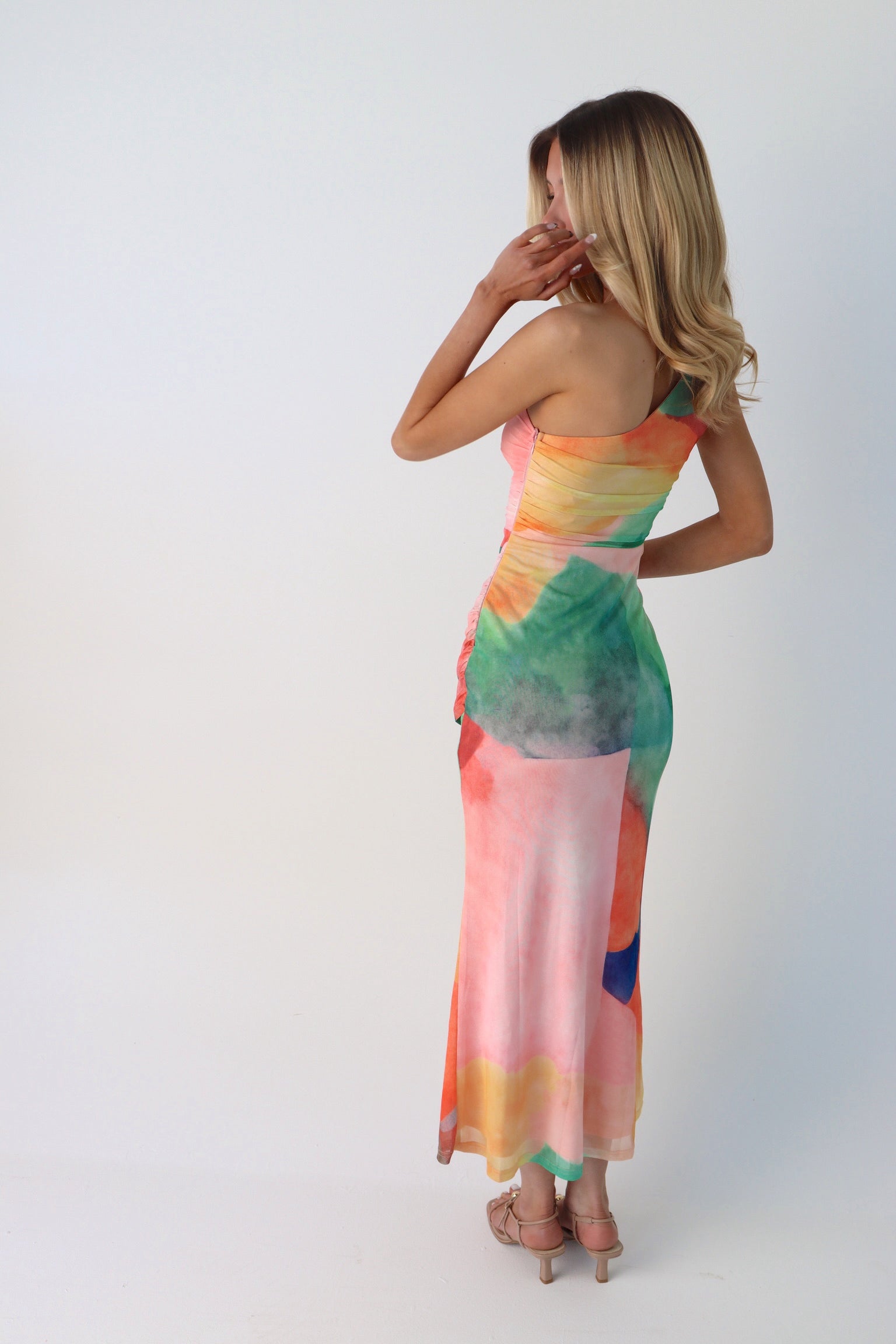 Caia Colorblock Midi Dress