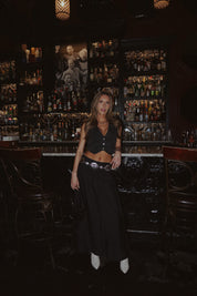 Austin Black Denim Vest