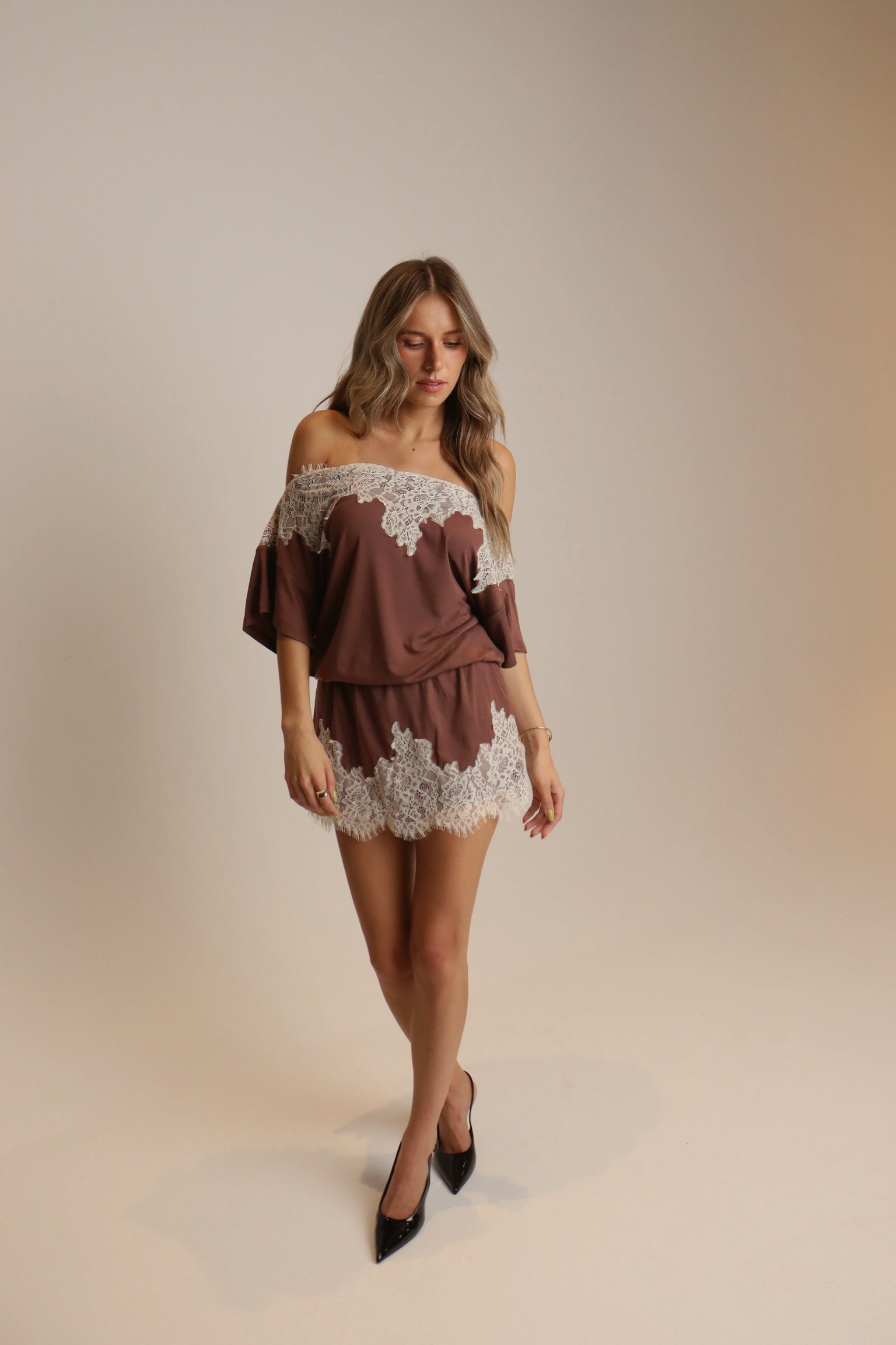 Phoebe Lace Off The Shoulder Dress