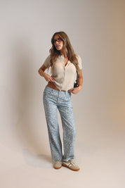 Frankee Straight Leg Printed Pant