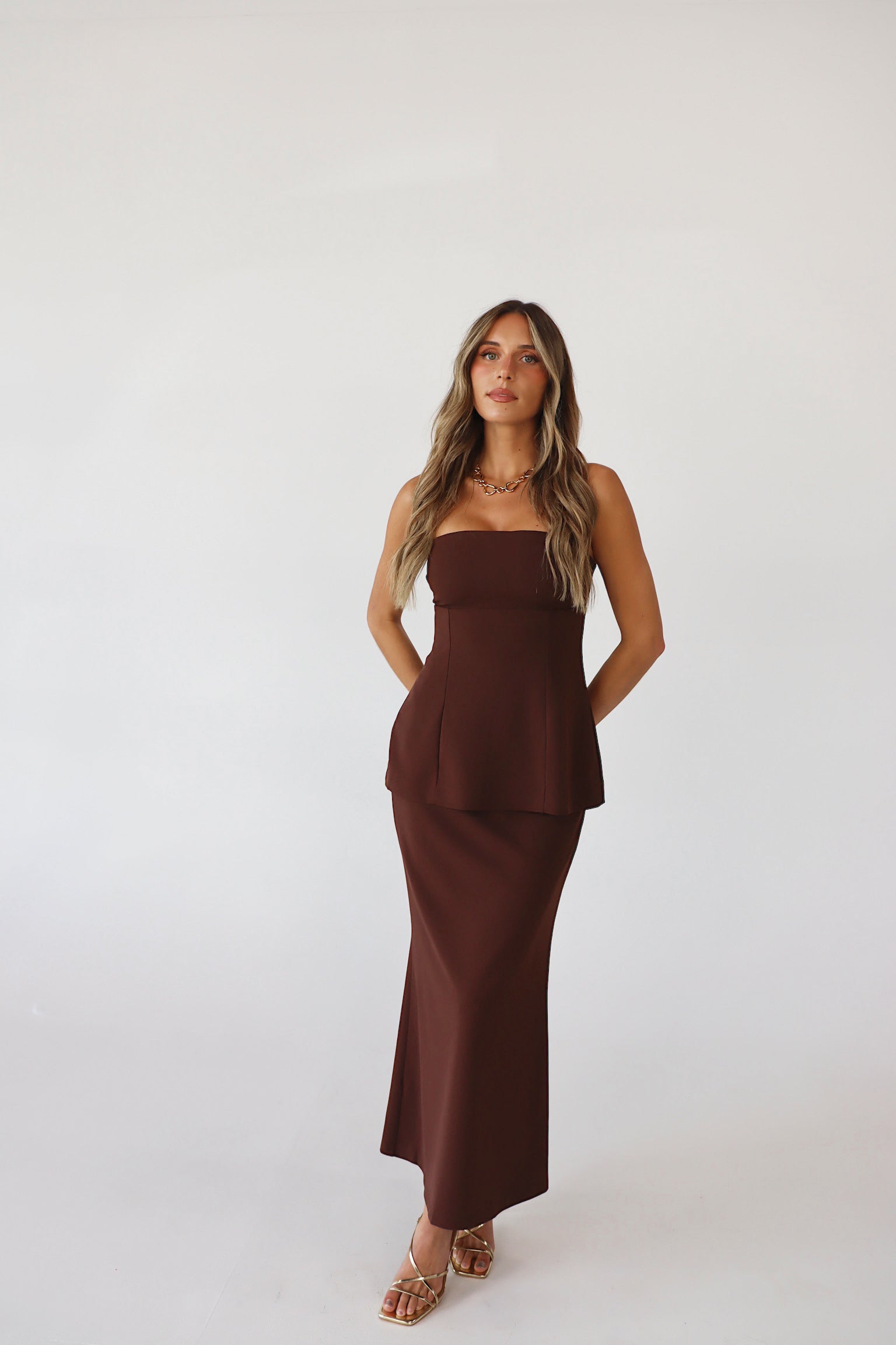 Campbell Peplum Maxi Dress