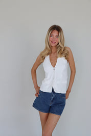 ABRAND : Venice Short Bella In Mid Blue