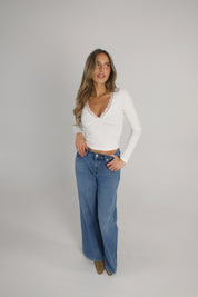 Paige Lace Trim Long Sleeve