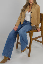 Bobi Suede Cropped Jacket