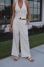 Jael Linen Wide Leg Jumpsuit