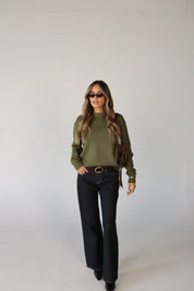 Lenny Relaxed Sweater in Vintage Olive