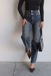 ABRAND Double Waisted Denim