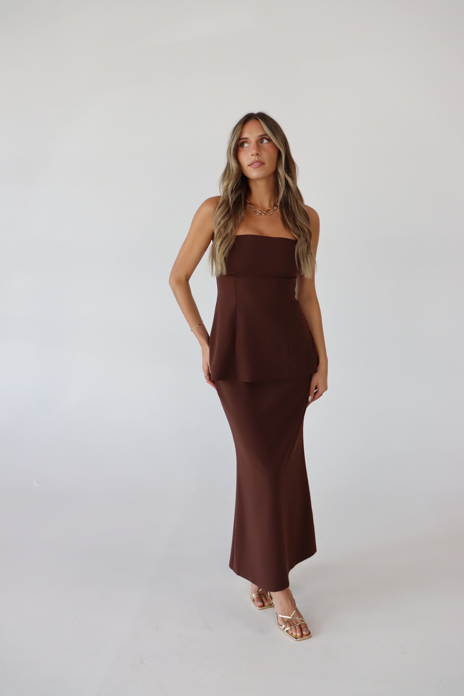 Campbell Peplum Maxi Dress