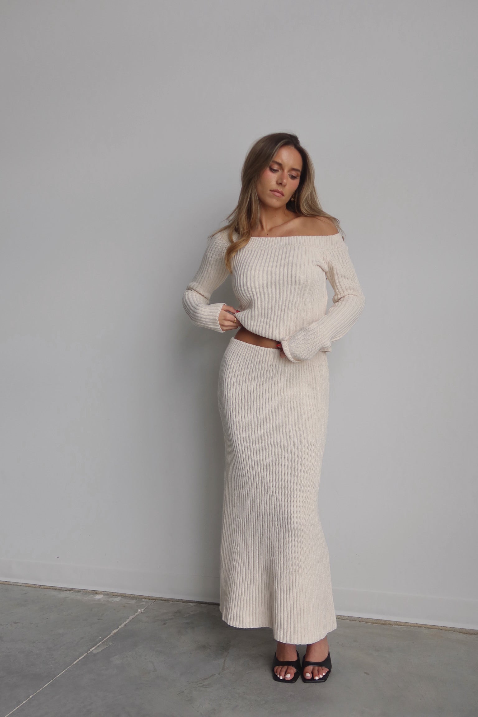 Kennedy Off Shoulder Knit Top