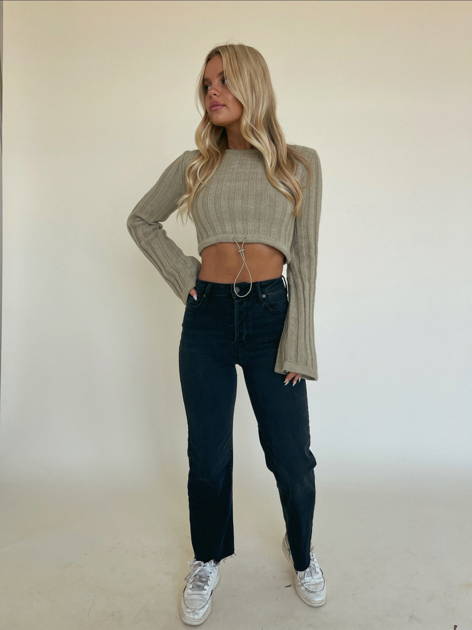 Kallie Bell Sleeve Cropped Sweater