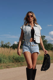 Vintage Vibes Denim Top