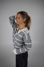 Haven Striped V-Neck Sweater
