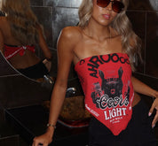 Coors Red Bandana Top