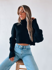 Luna Crop Turtleneck Sweater