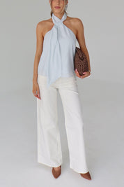 Veia Ice Blue Halter Top