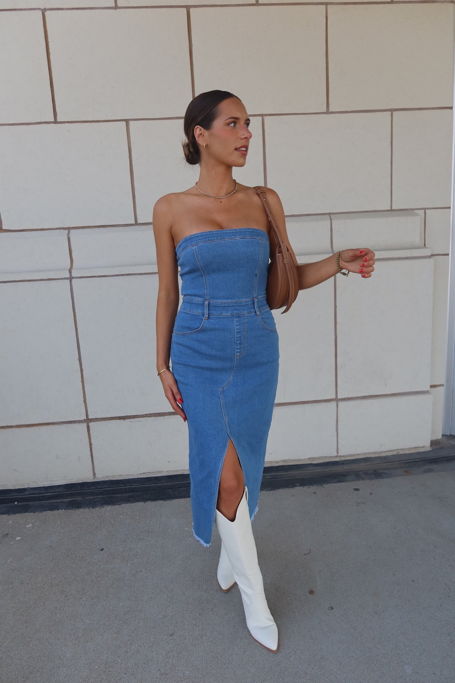 Savannah Denim Midi Dress