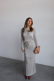 Luxe Crochet Midi Skirt