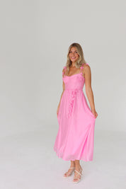 Aurora Floral Applique Midi Dress