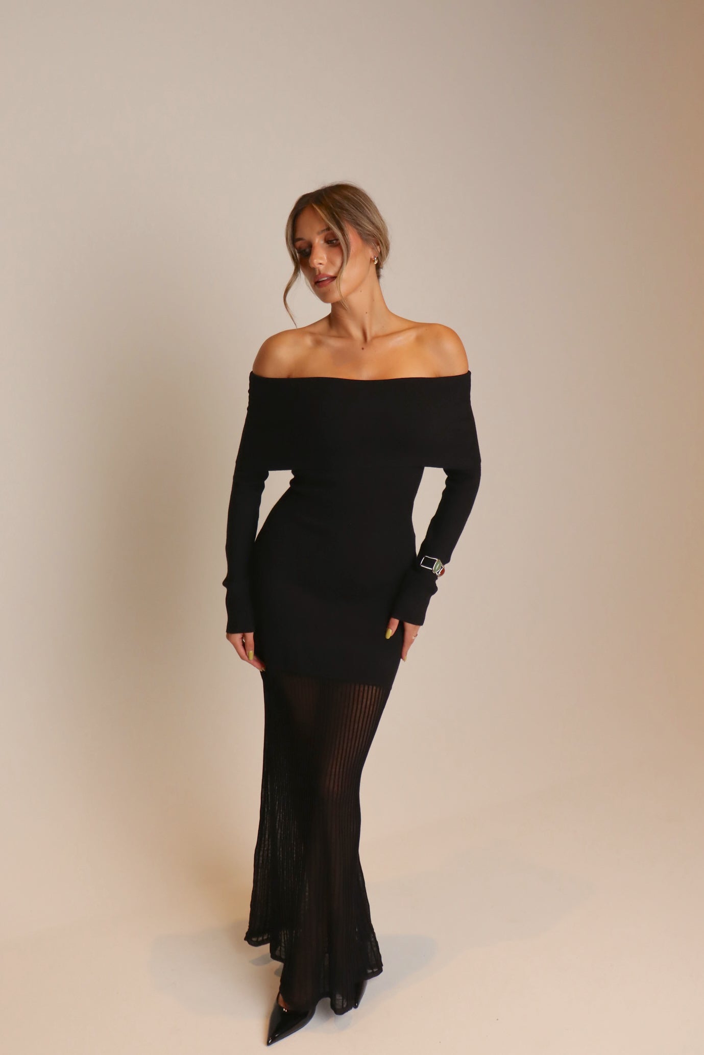 Isla Off The Shoulder Maxi Dress