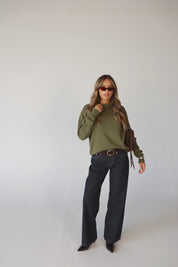 Lenny Relaxed Sweater in Vintage Olive