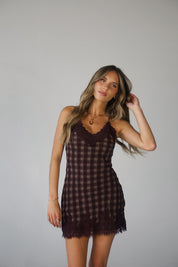 Monika Plaid Slip Dress