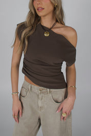 Alyah Asymmetrical One Shoulder Top