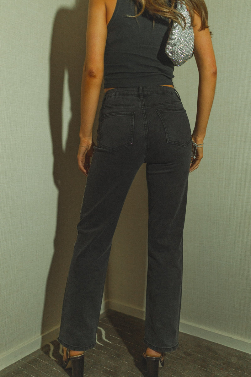 RESTOCKED :Cyrus Rhinestone Denim Jeans