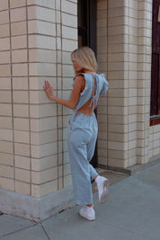 Rosie Ruffled Denim Jumpsuit