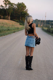 Black Cropped Tank