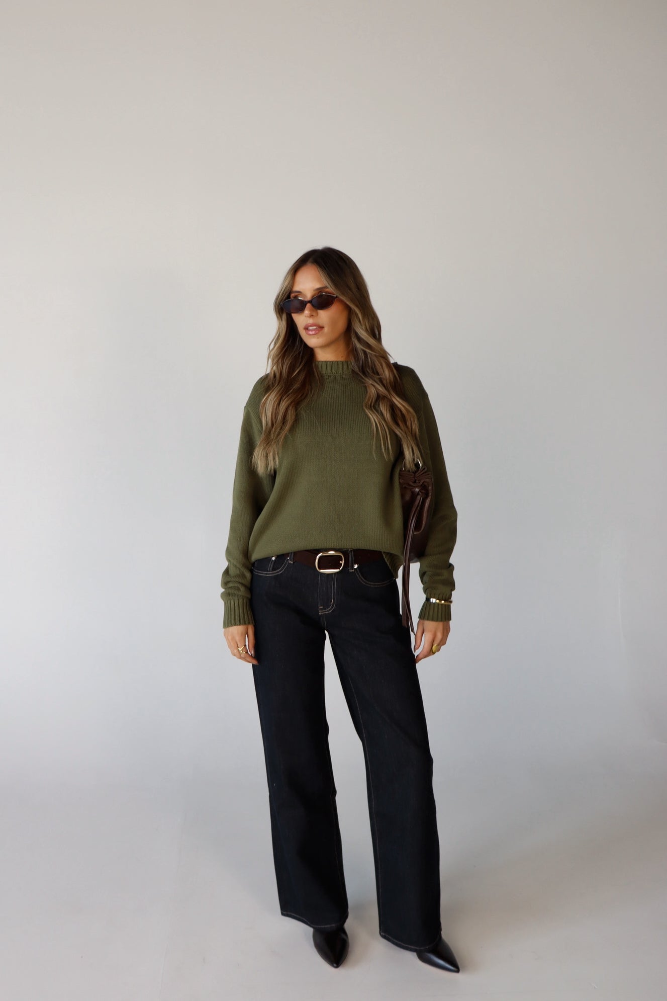 Lenny Relaxed Sweater in Vintage Olive