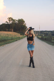 Black Cropped Tank