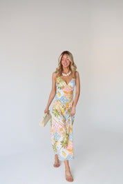 Paloma Printed Linen Midi Dress